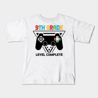 9th Grade Level Complete Graduation Gamer Boys Kids Kids T-Shirt